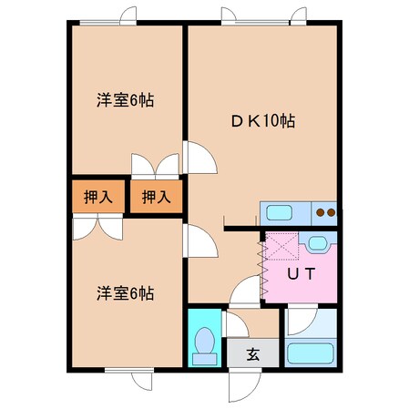 岩見沢駅 バス20分  競技場前下車：停歩2分 2階の物件間取画像